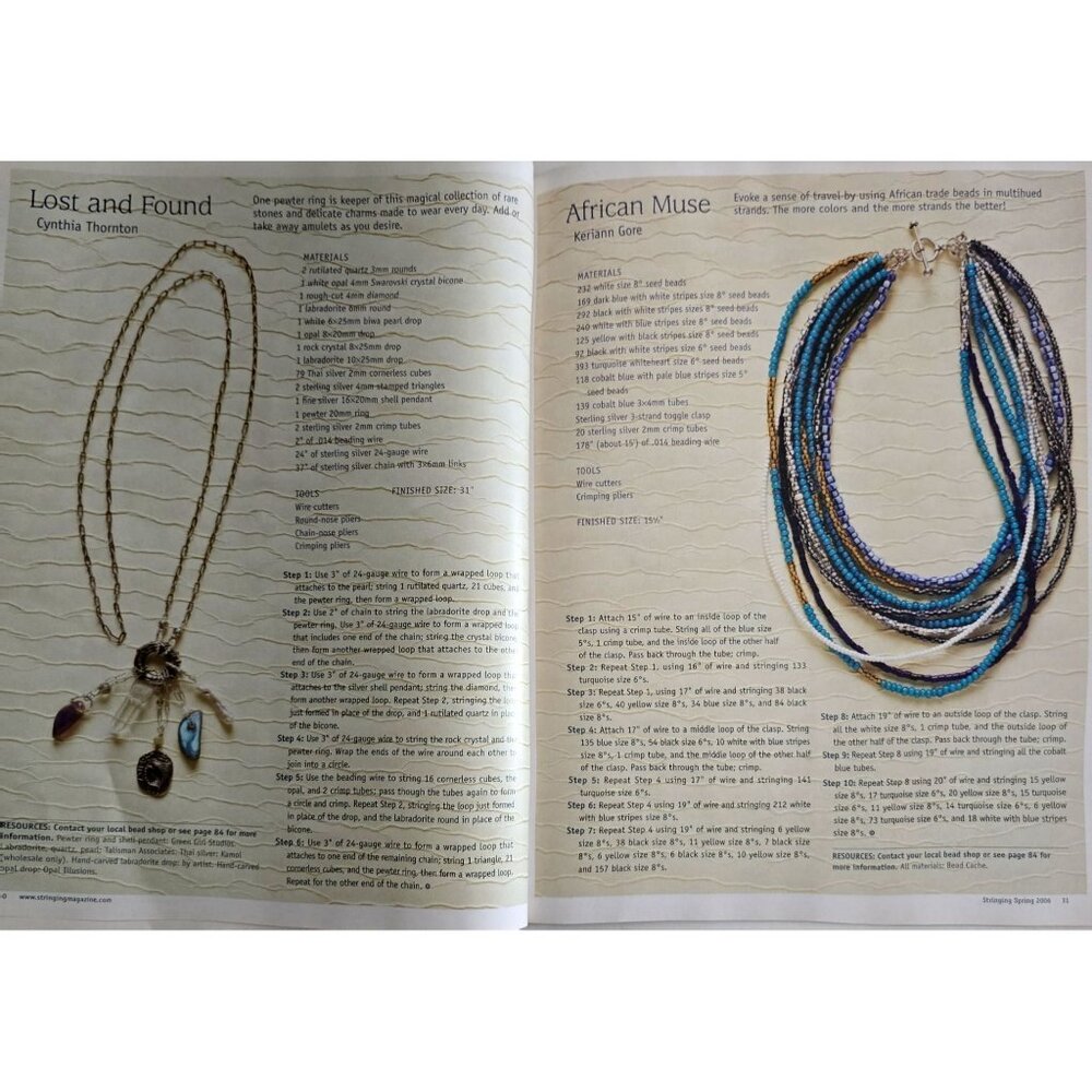 Stringing Magazine Spring 2006 Over 150 Designs And How To Create Them - Picture 9 of 16